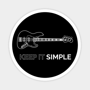 Keep It Simple J-Style Bass Guitar Outline Magnet